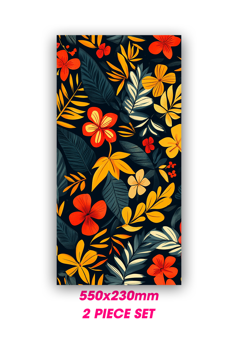 ''Floral pattern'' - Car Doors Pillar Decals