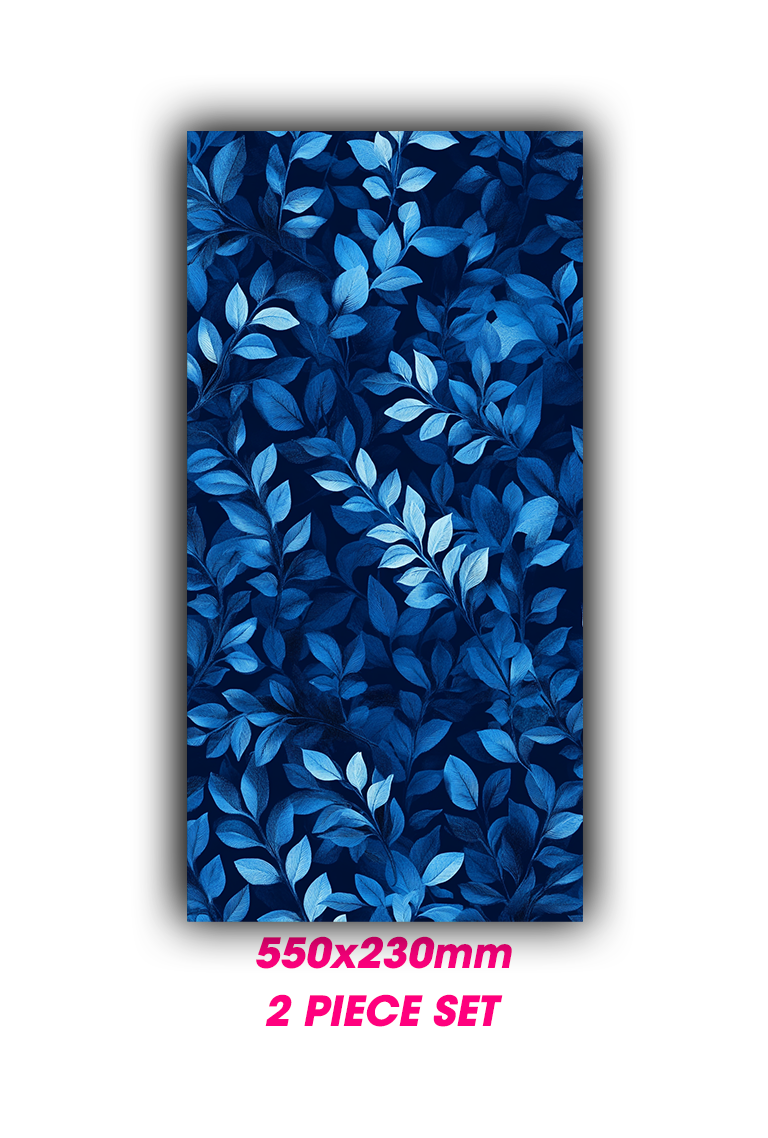 ''Blue Plants'' - Car Doors Pillar Decals
