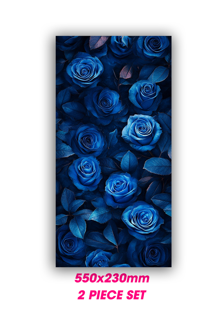 ''Blue Roses'' - Car Doors Pillar Decals