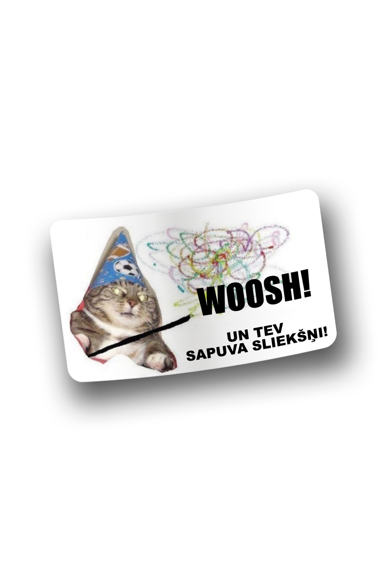 ''Woosh!!!'' Vinyl Sticker