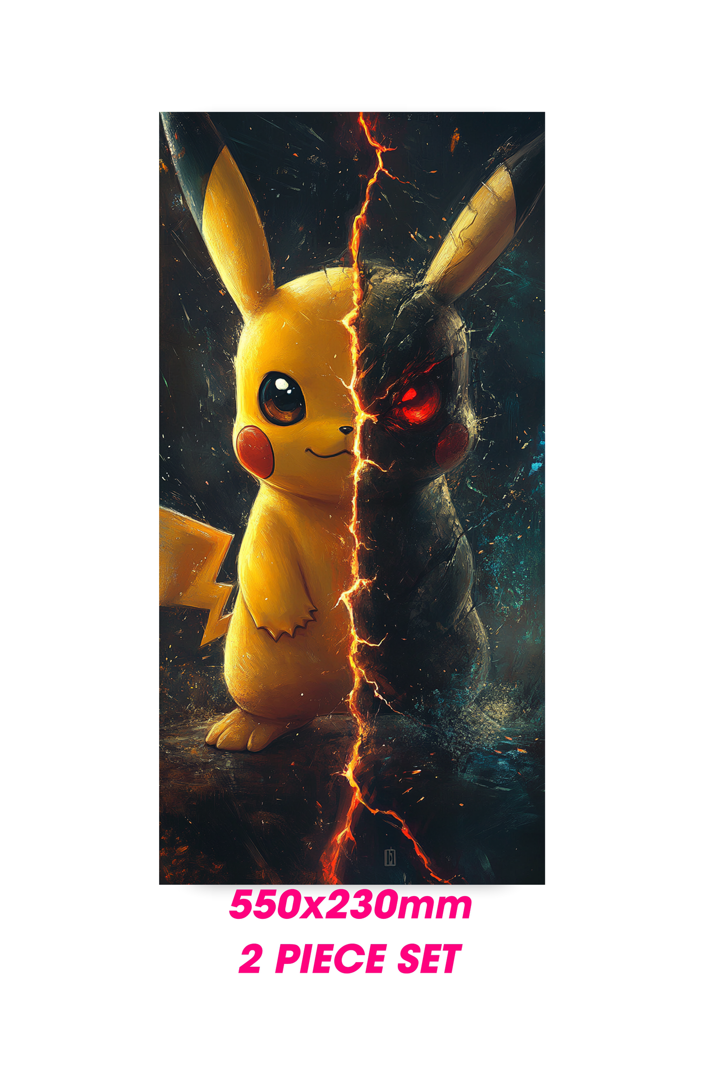 ''Pikachu two Sides'' - Car Doors Pillar Decals