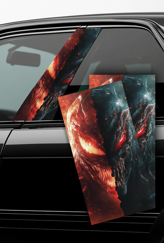 ''Creature from hell'' - Car Doors Pillar Decals