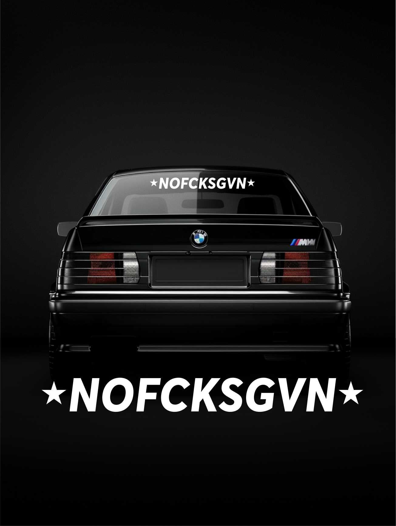 ''NOFCKSGVN'' - Plotted Vinyl Banner Decal
