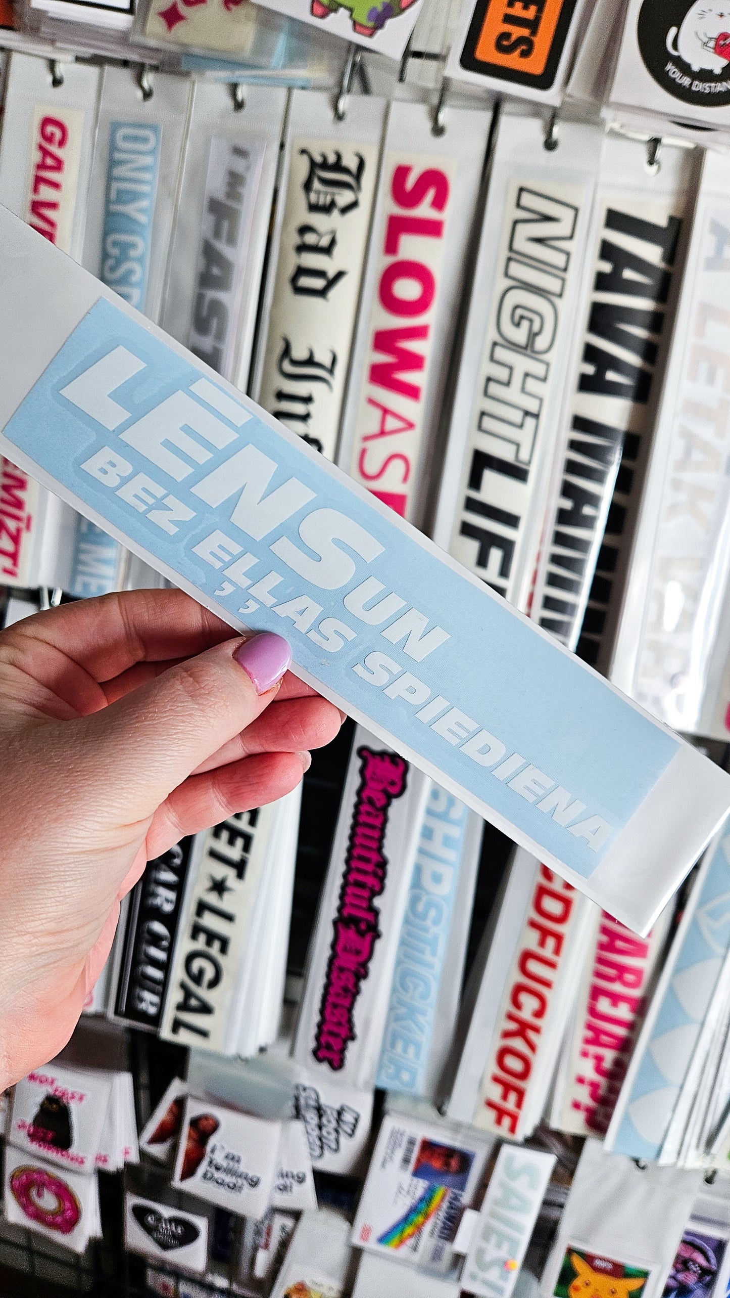 Lēns un Bez Eļļas spiediena - Plotted Vinyl Sticker