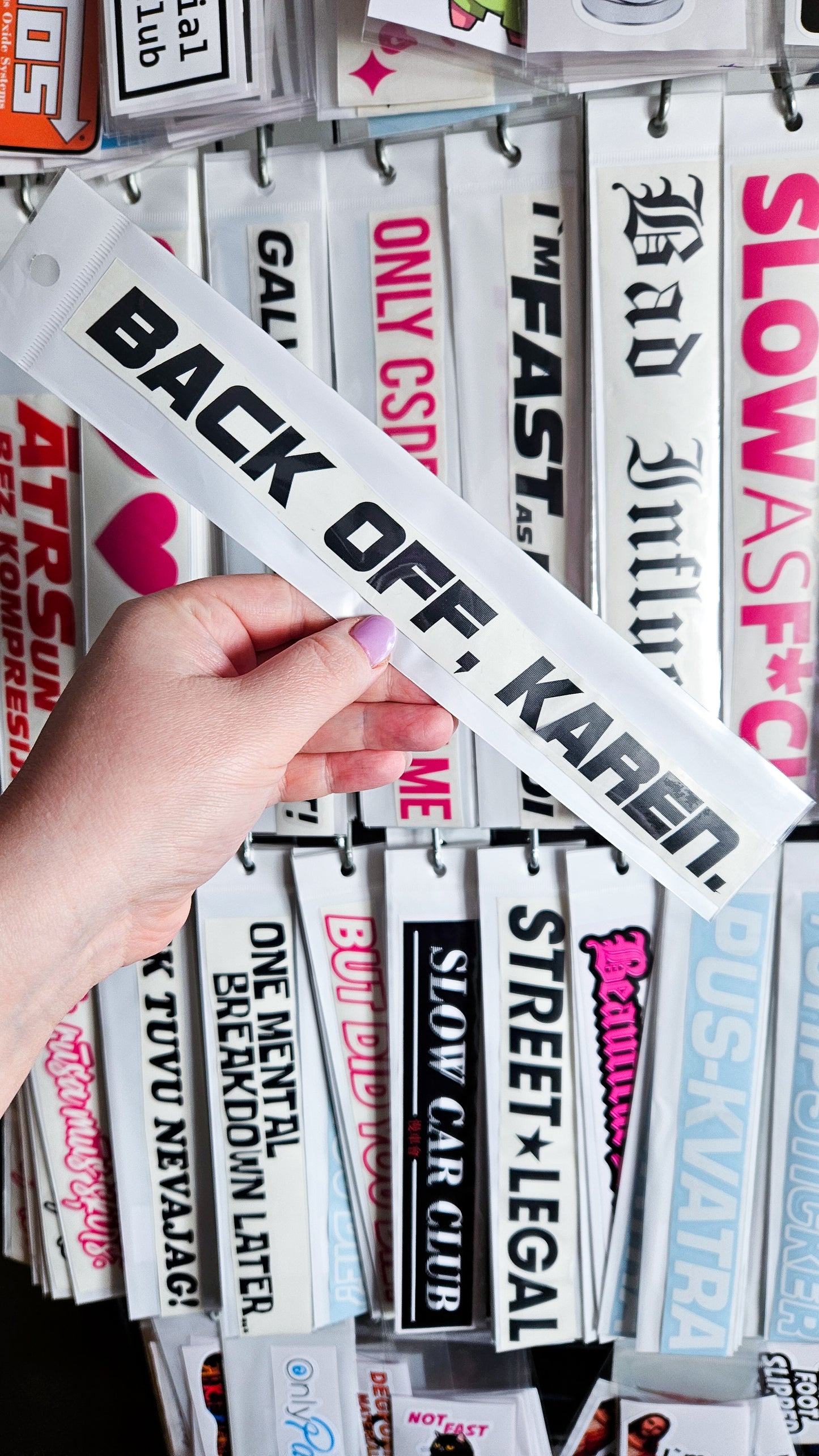 Back Off, Karen. - Plotted Vinyl Sticker