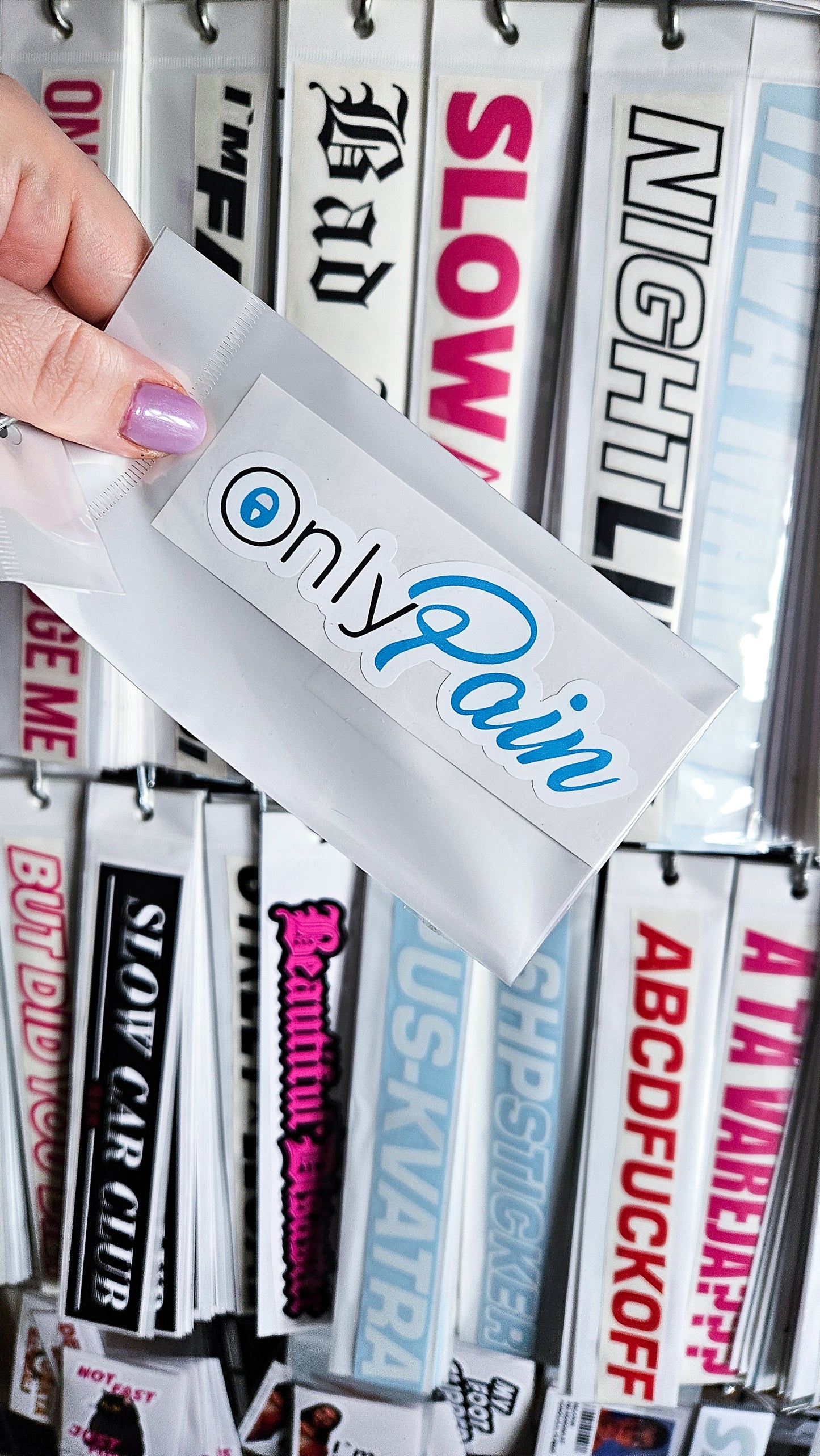 ''Only Pain'' Vinyl Sticker