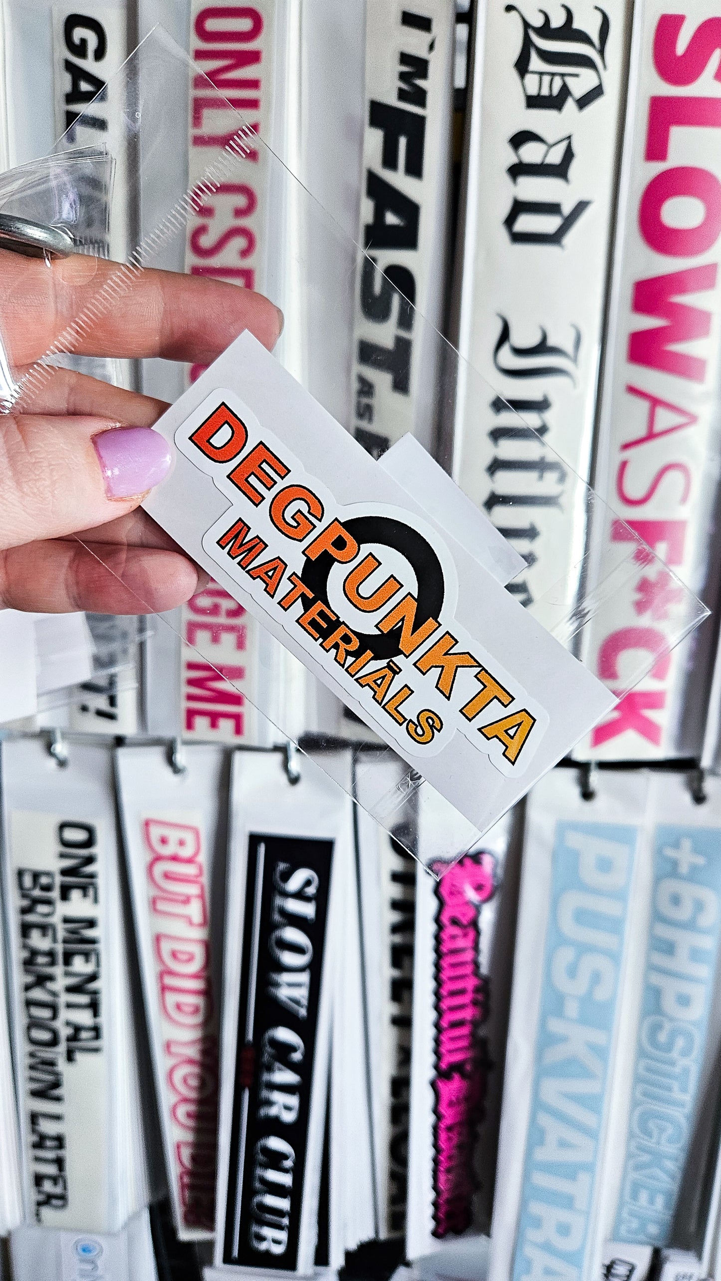 ''Degpunkta materiāls''  Vinyl Sticker
