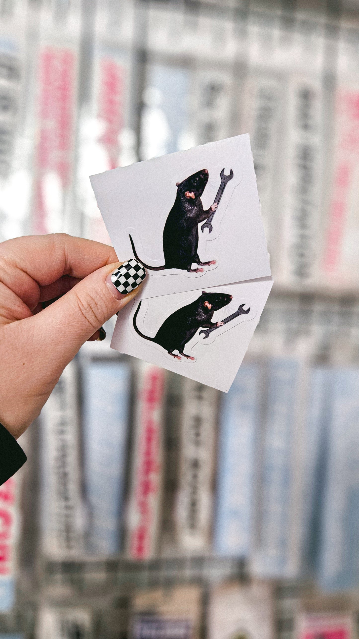 ''Rat Mechanic'' Vinyl Sticker