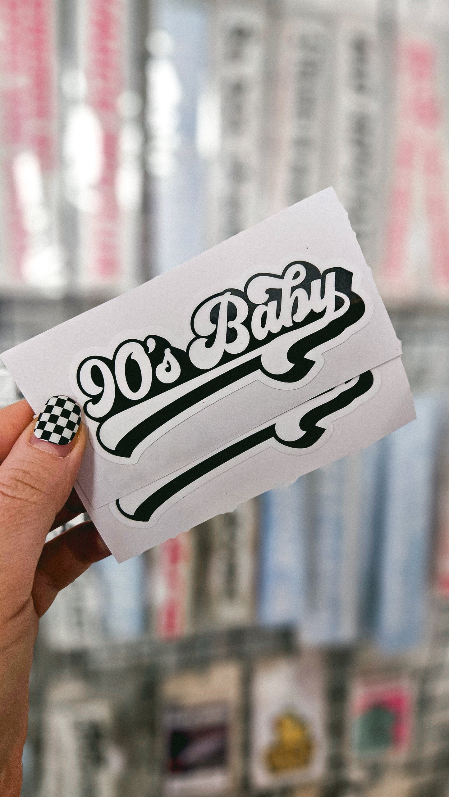 ''90`s Baby'' Vinyl Sticker