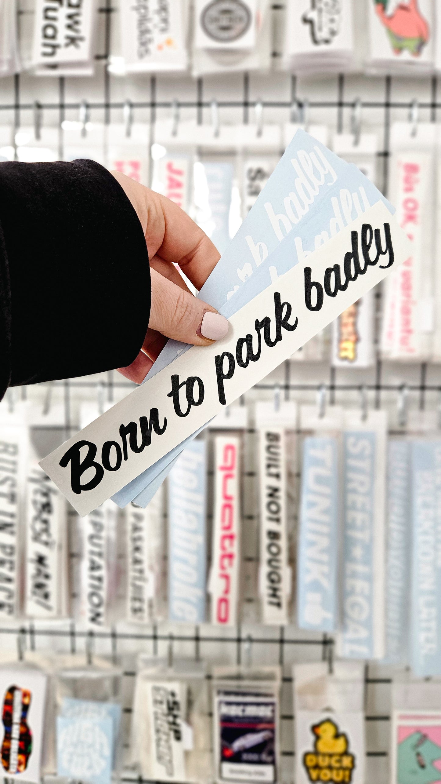 Born to park badly - Plotted Vinyl Sticker