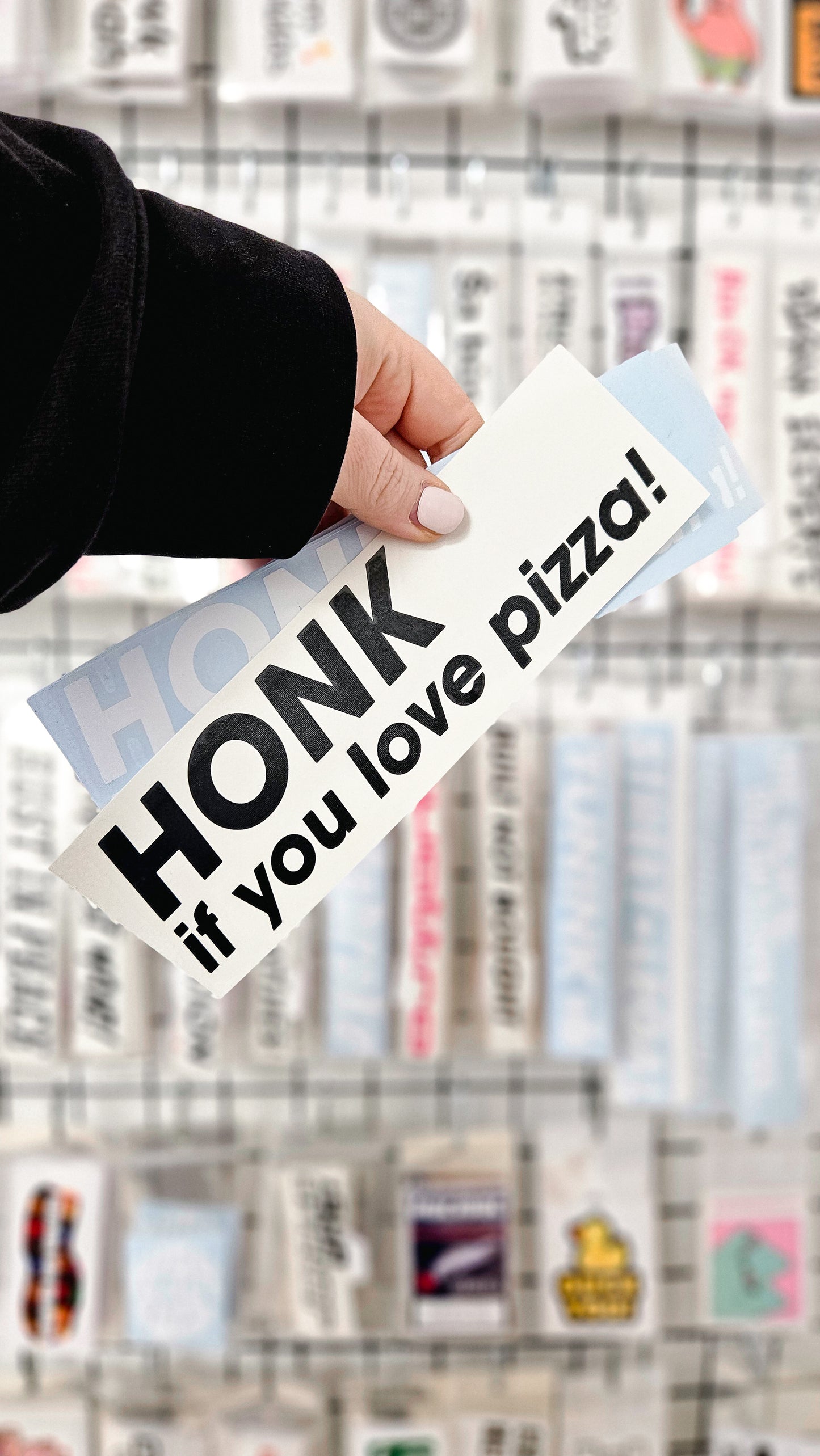 HONK if you love pizza! - Plotted Vinyl Sticker