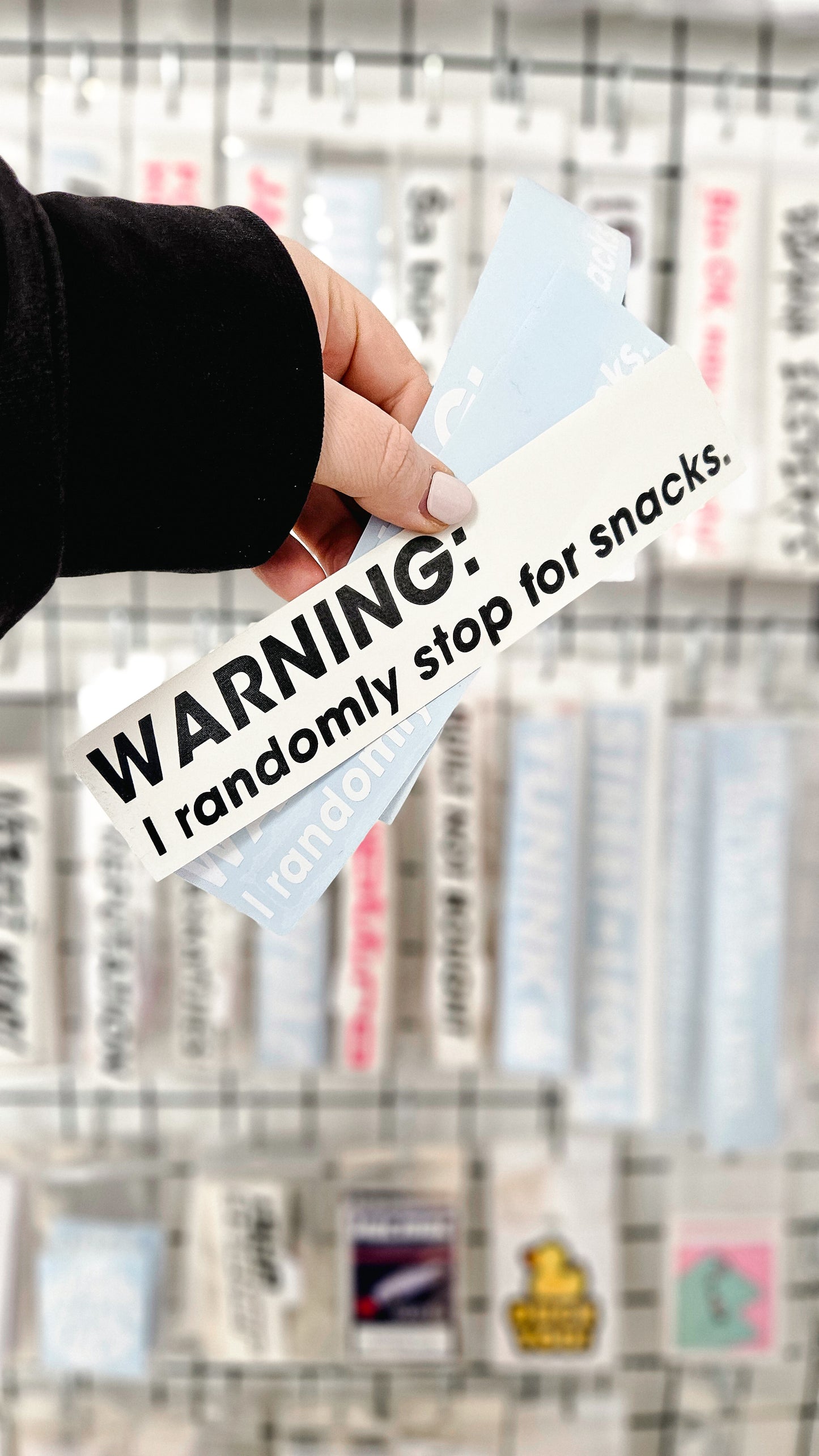 WARNING: I randomly stop for snacks. - Plotted Vinyl Sticker