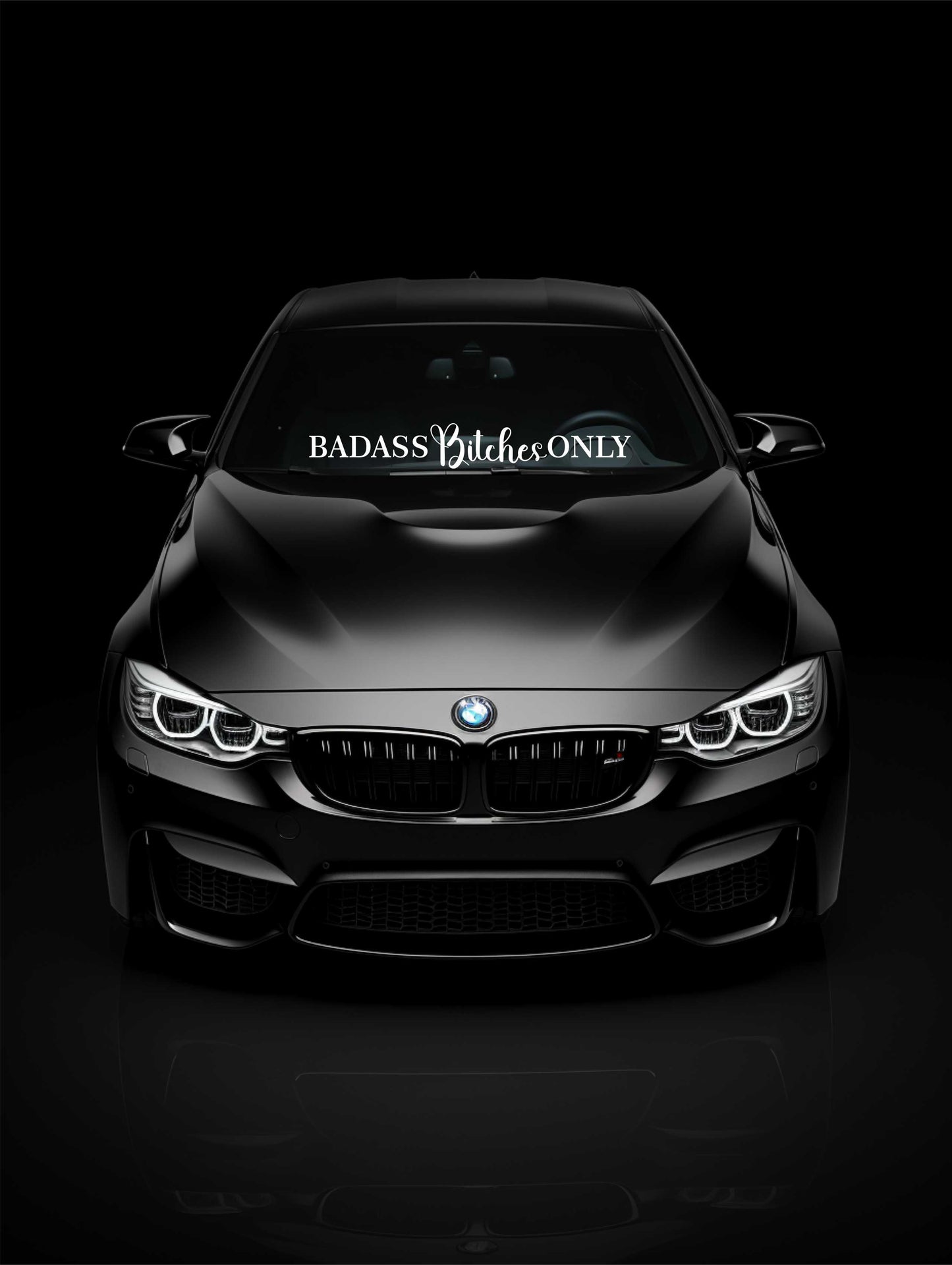 ''Badass Bitches Only'' - Plotted Vinyl Banner Decal