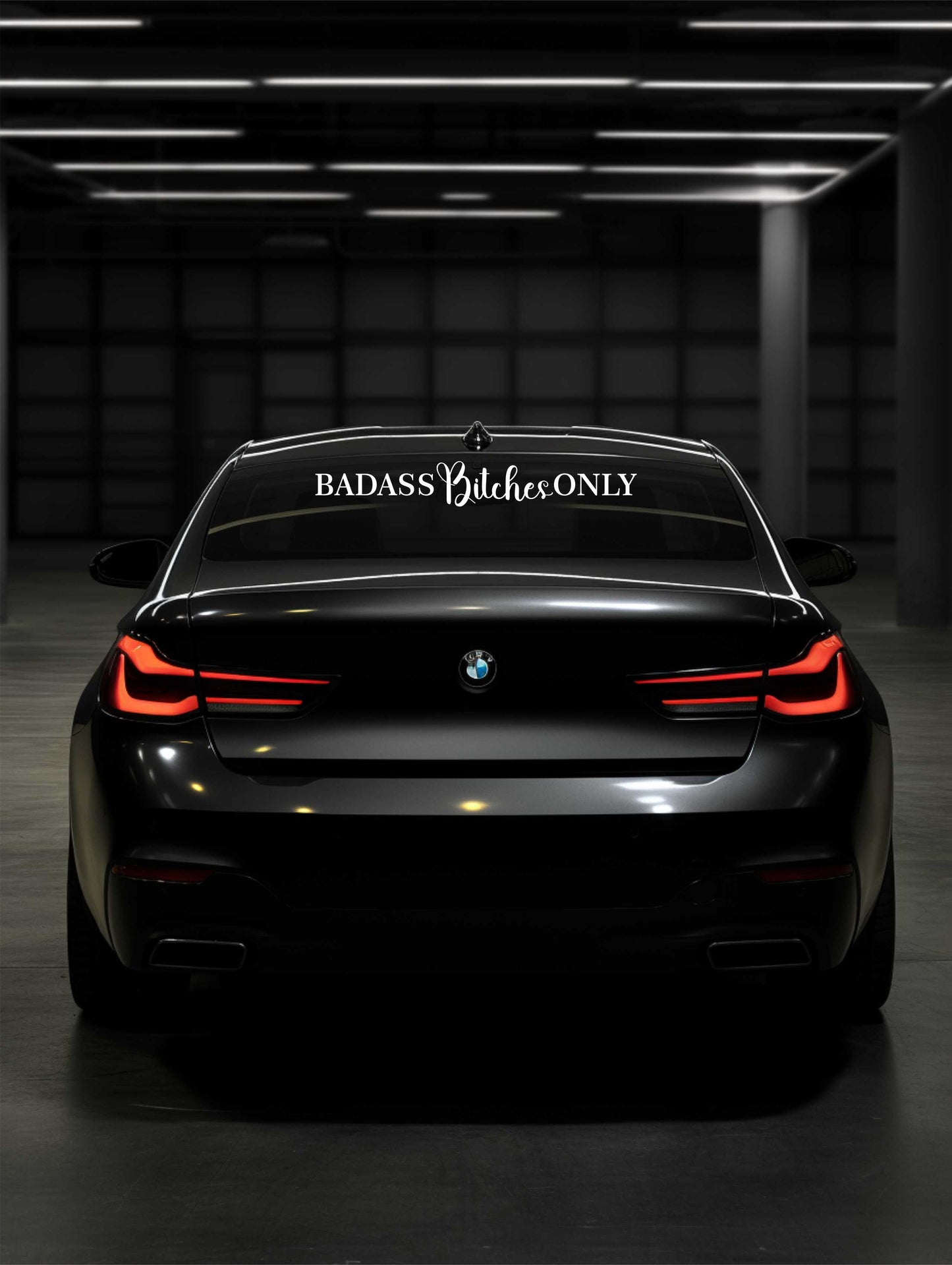 ''Badass Bitches Only'' - Plotted Vinyl Banner Decal