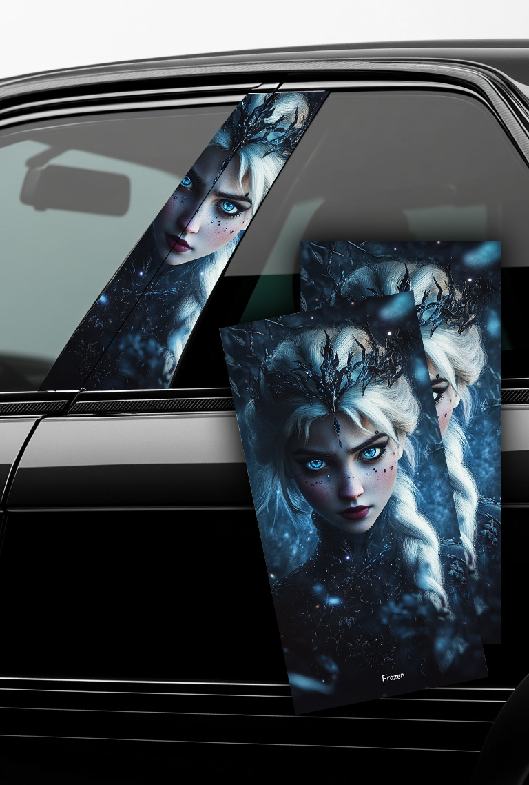 ''Dark Elsa'' - Car Doors Pillar Decals