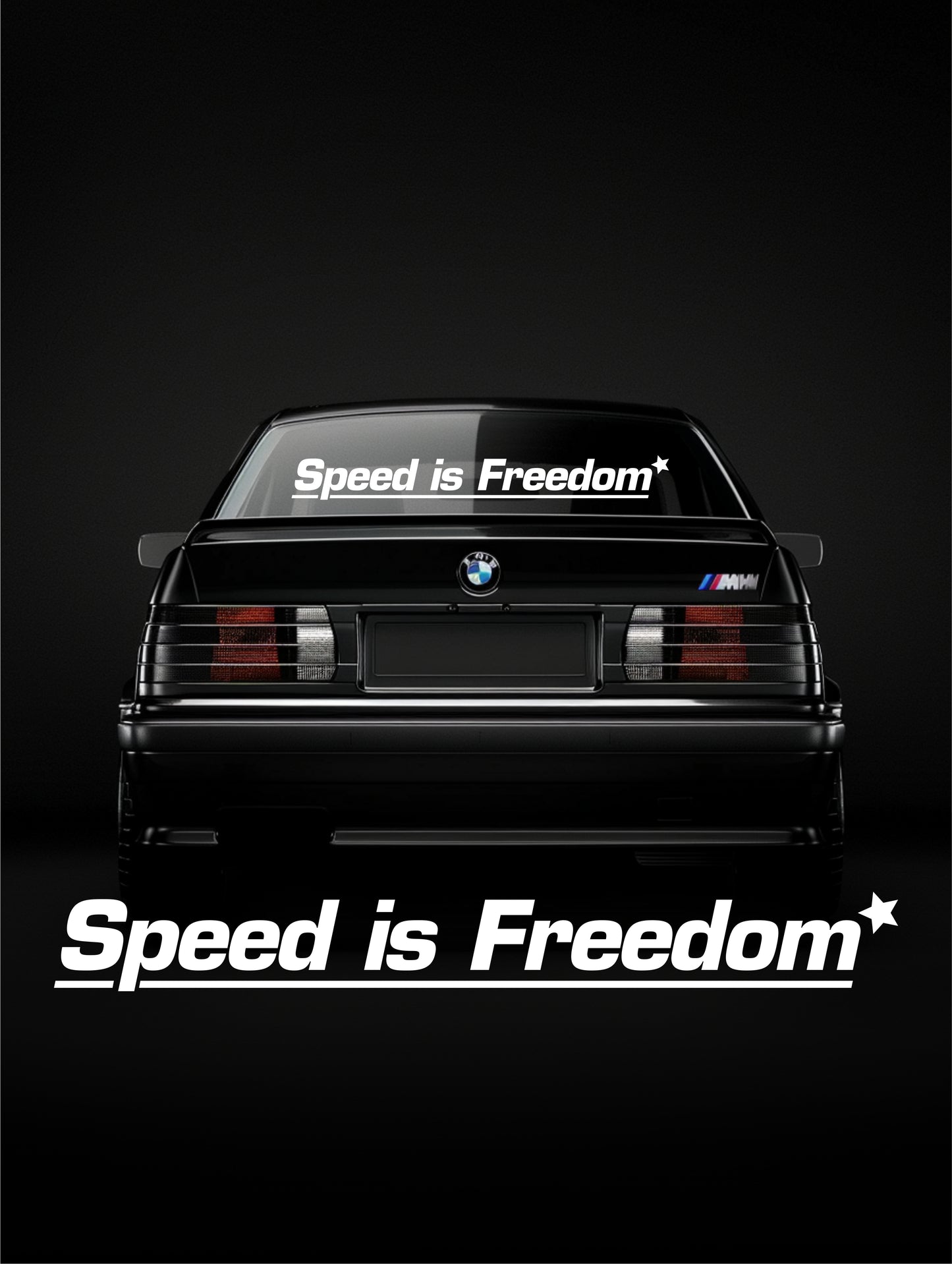 ''Speed is Freedom'' - Plotted Vinyl Banner Decal