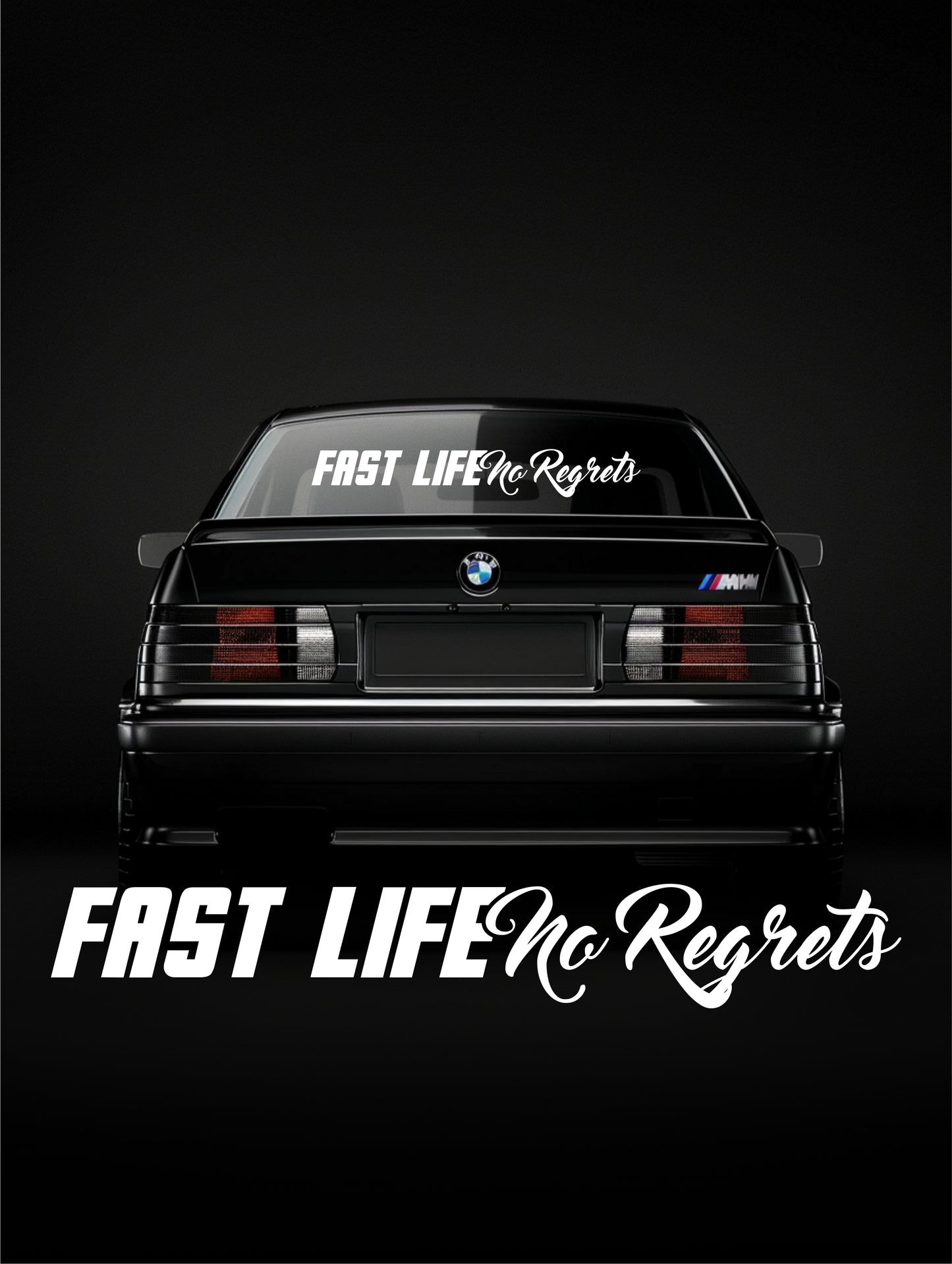 ''Fast Life'' - Plotted Vinyl Banner Decal