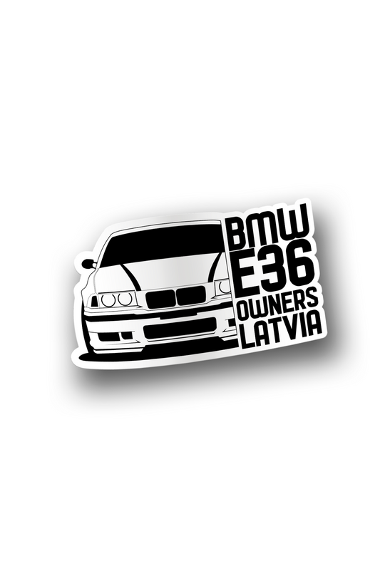 ''BMW E36 Owners Latvia'' - Vinyl Sticker