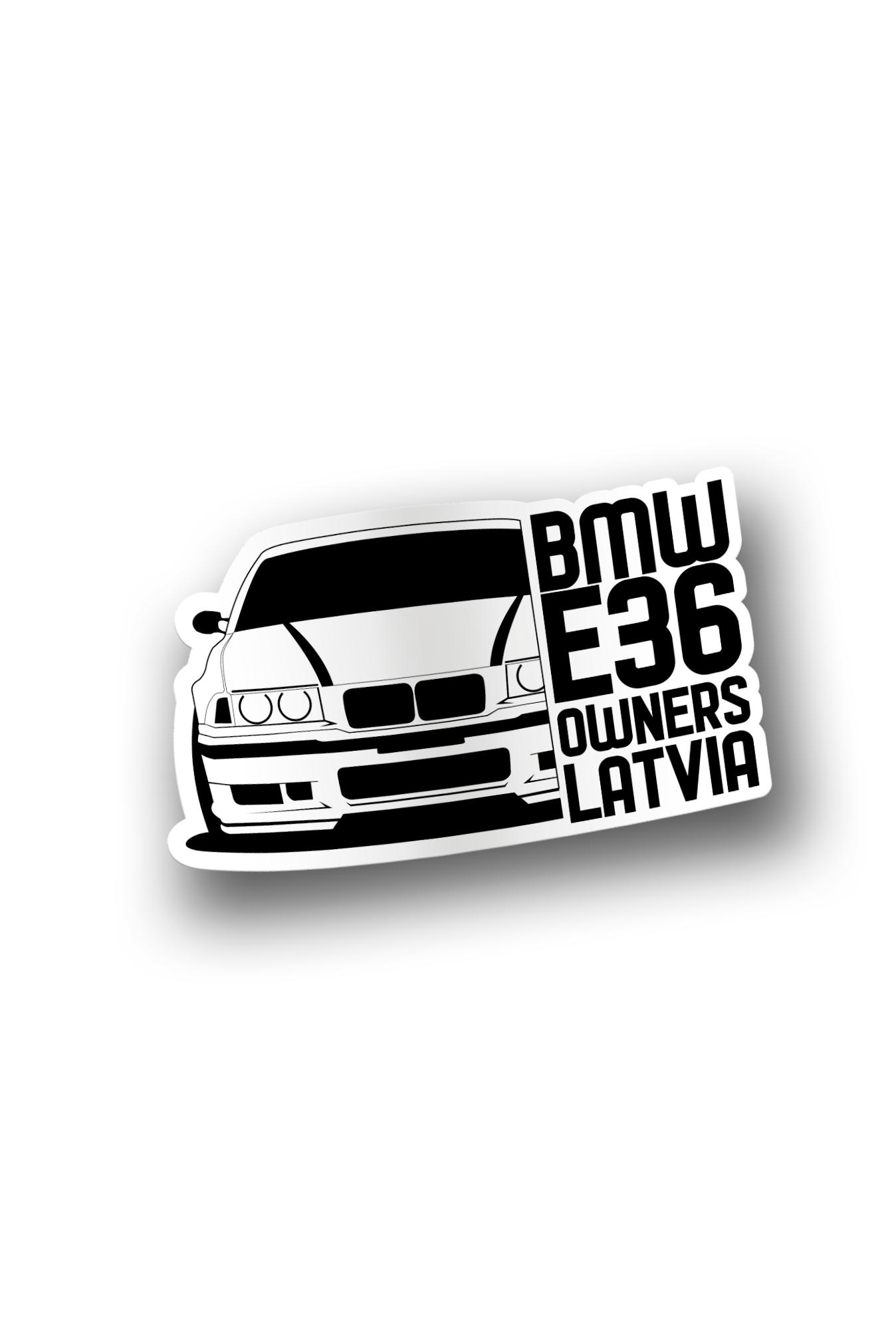 BMW E36 Owners Latvia - Vinyl Sticker