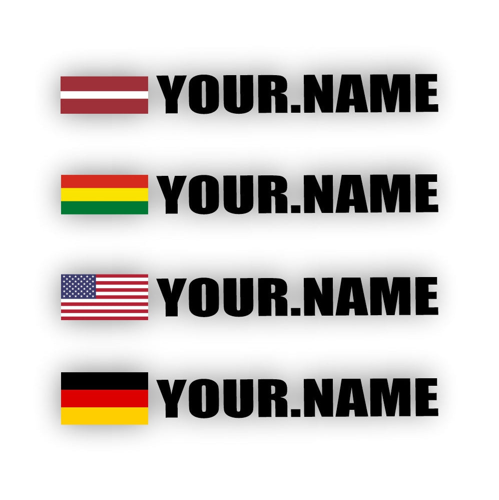 CUSTOM FLAG NAME - Vinyl Sticker