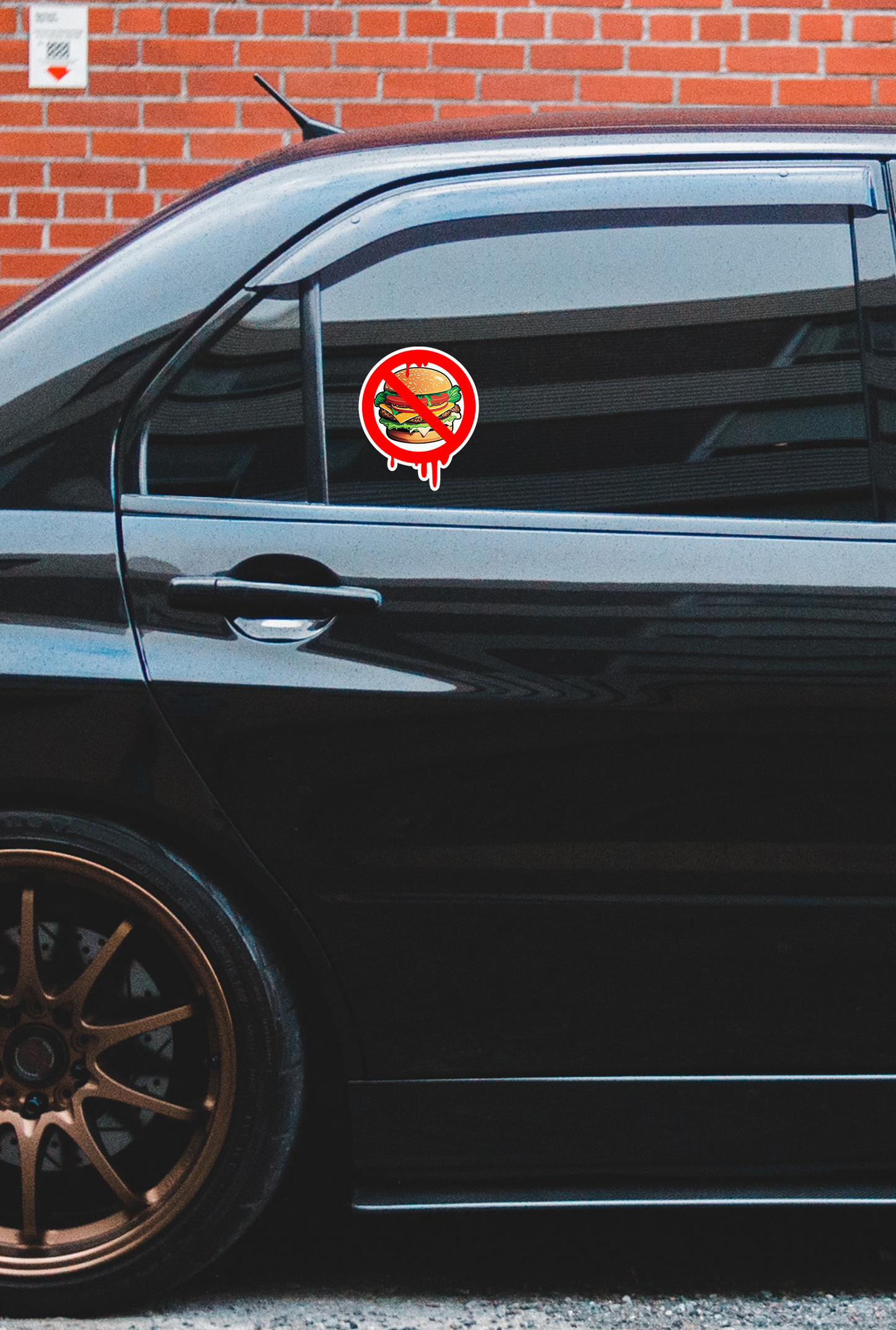 ''No Burger Allowed'' Vinyl Sticker