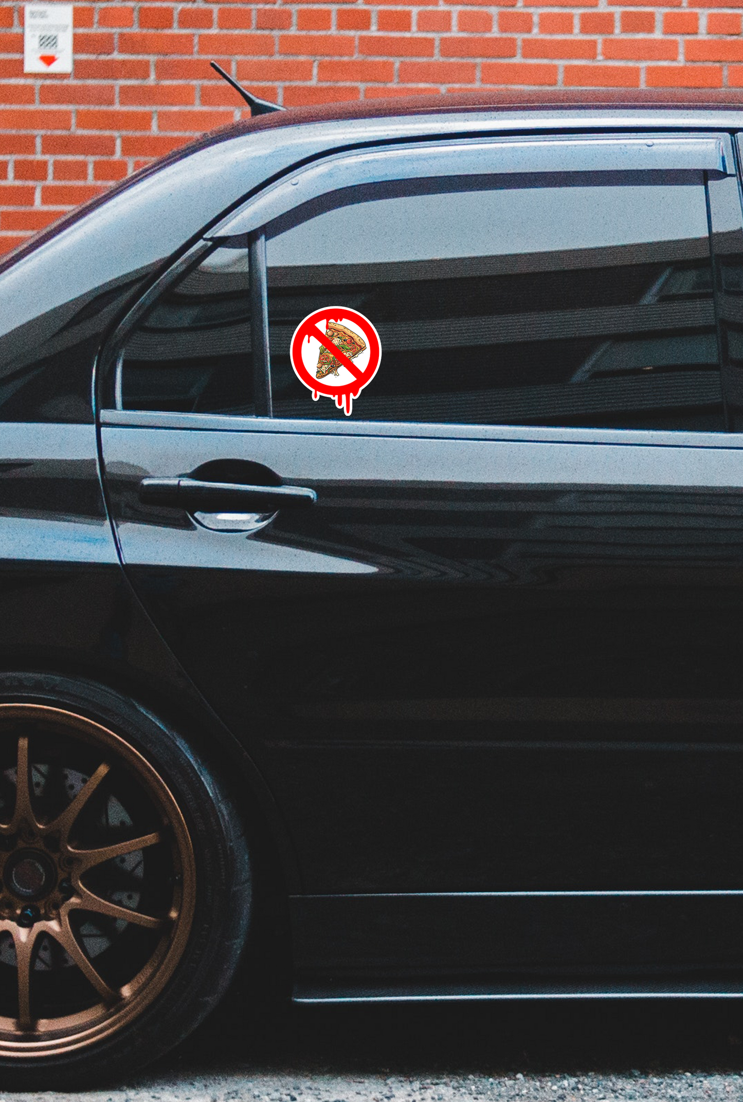 ''No Pizza Allowed'' Vinyl Sticker