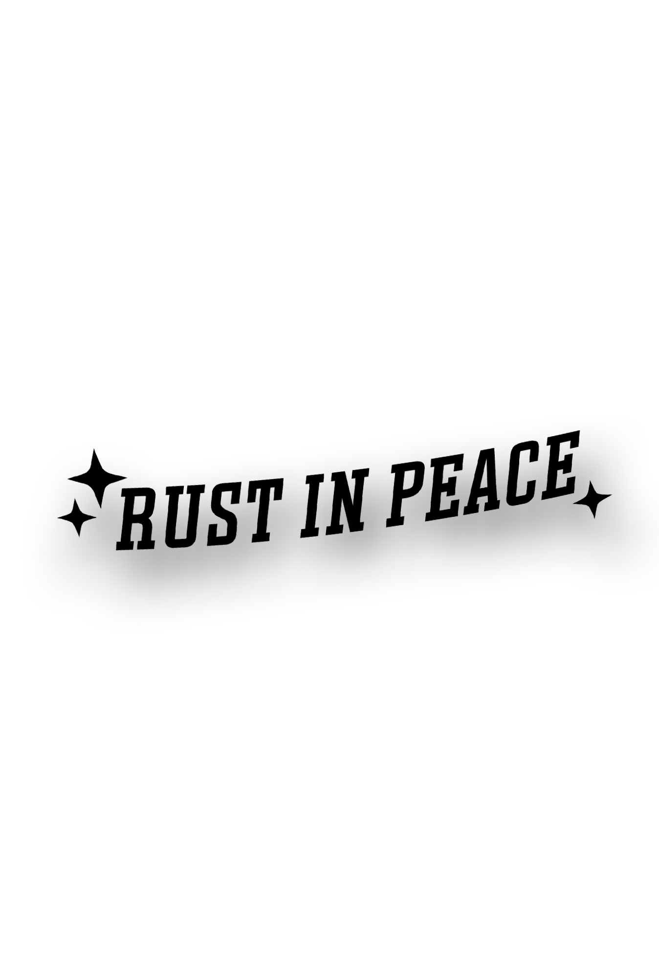 Rust In Peace - Plotted Vinyl Sticker
