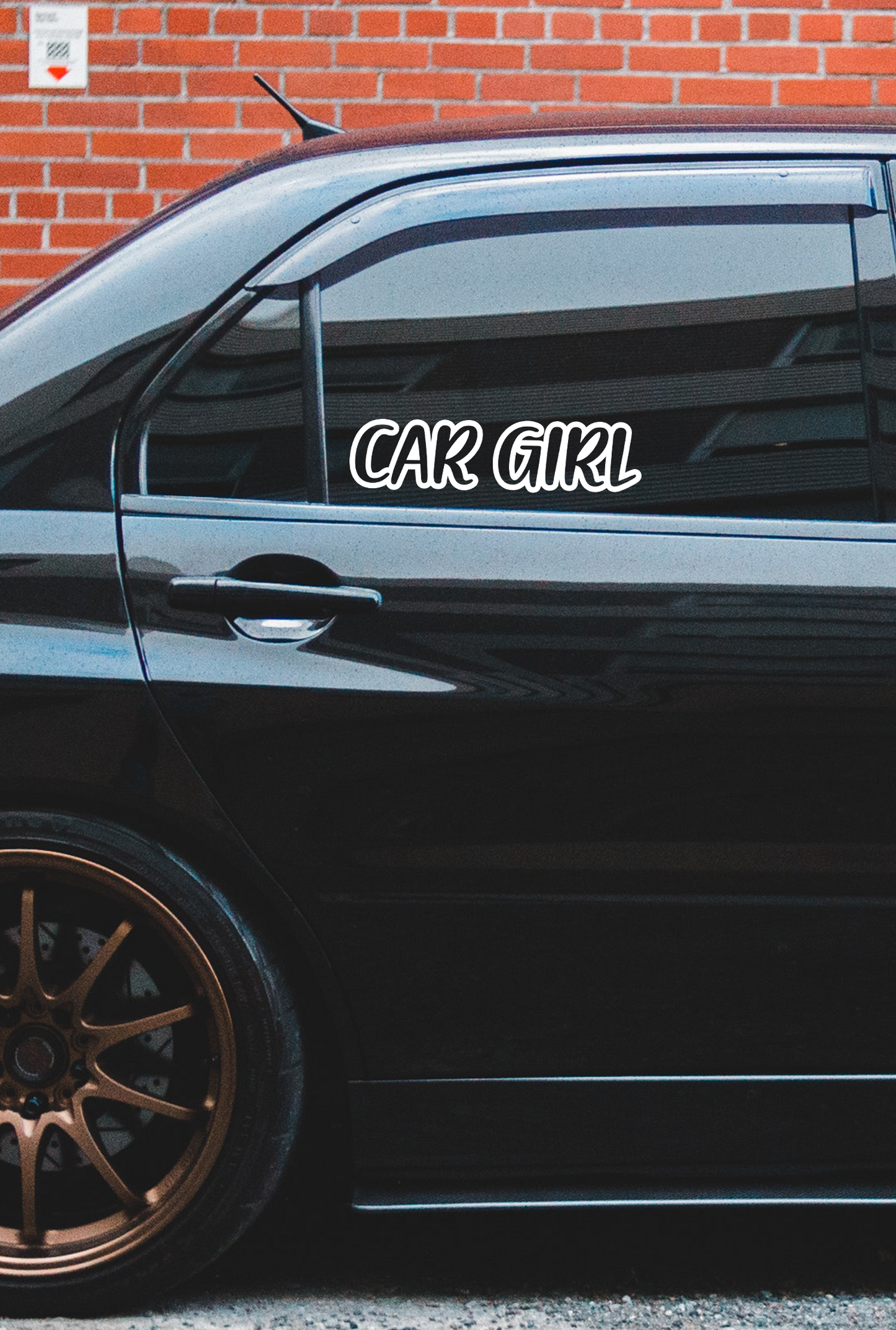 ''Car Girl'' - Plotted Vinyl Sticker