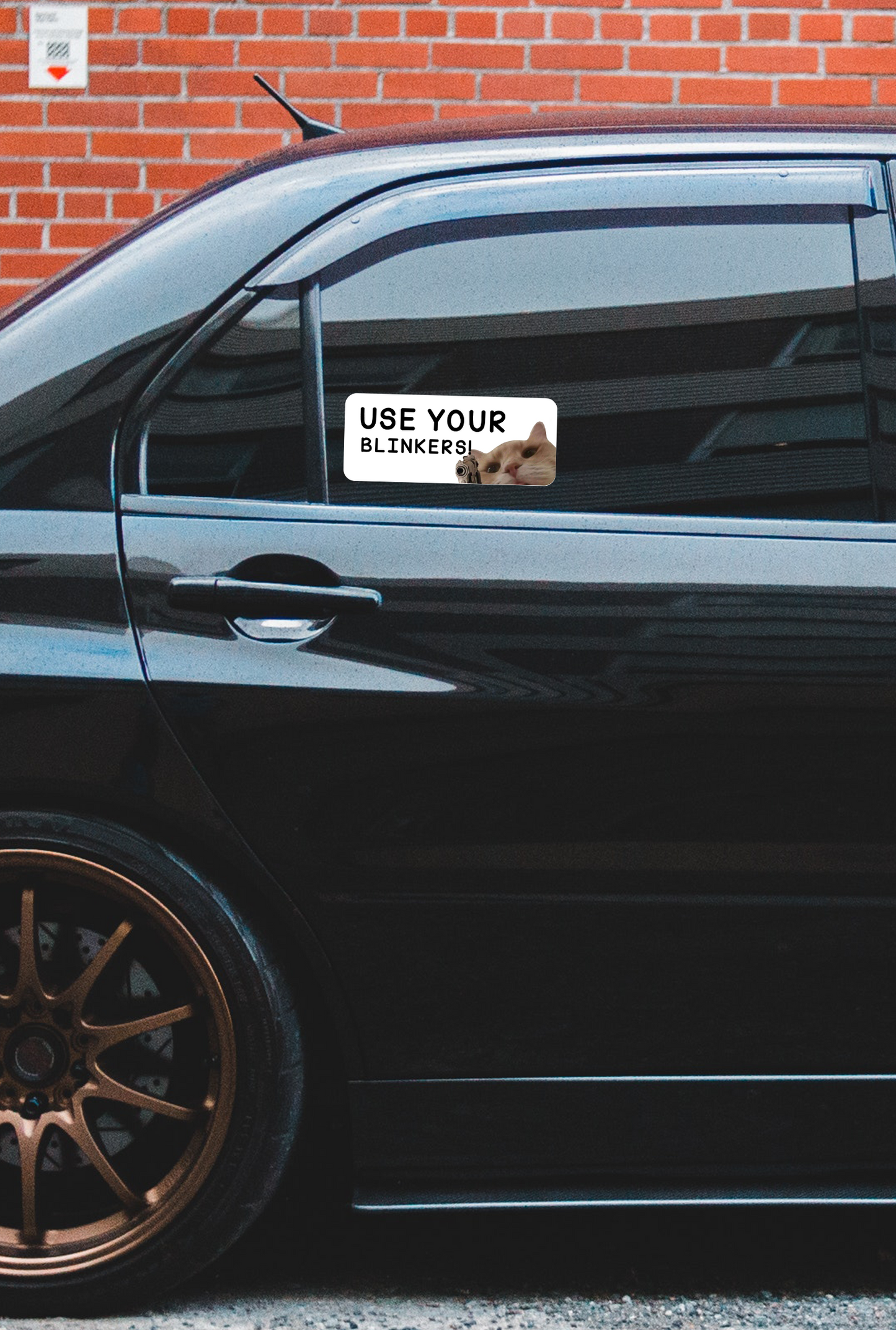 ''Use Your Blinkers'' Vinyl Sticker