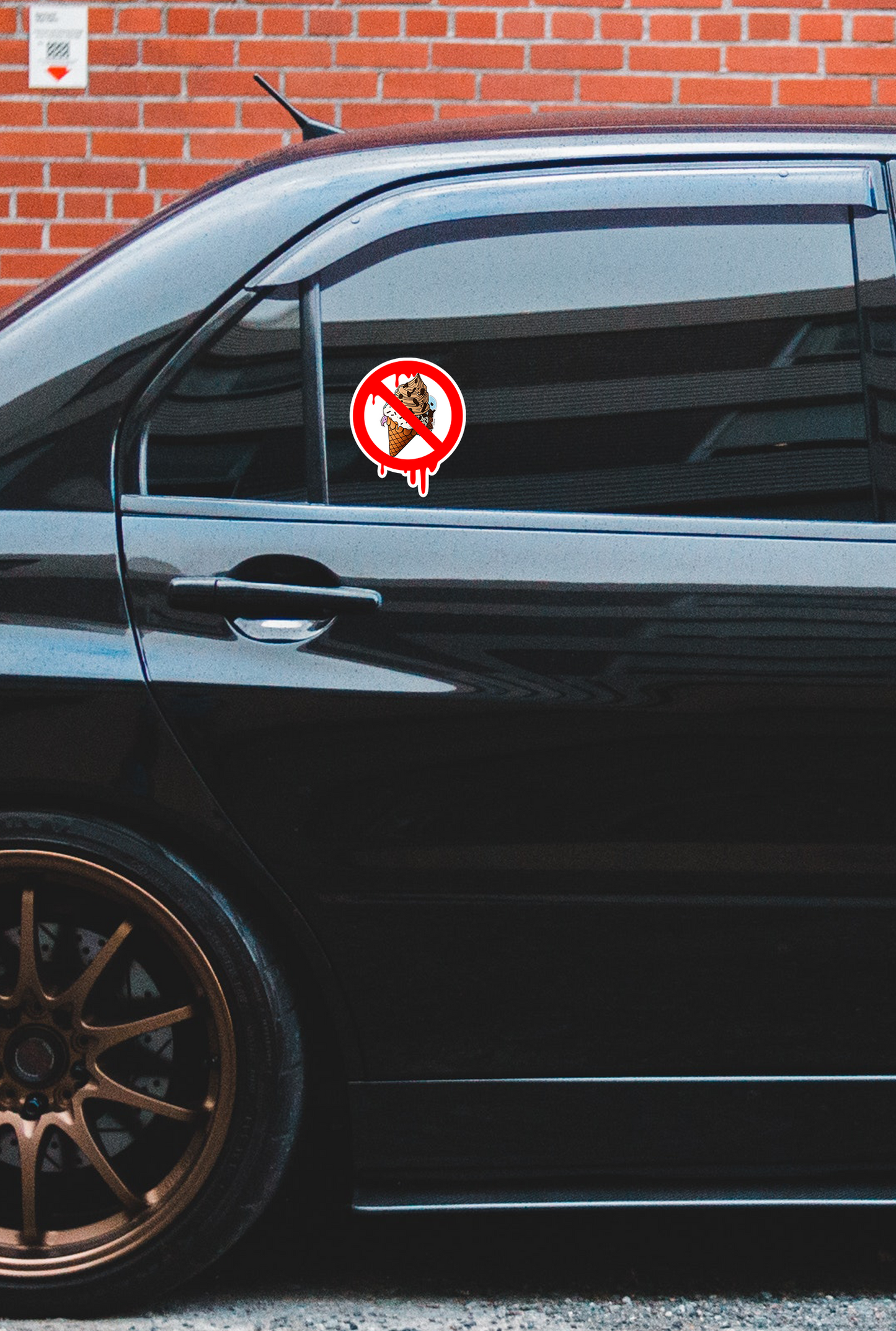 ''No Ice Cream Allowed'' Vinyl Sticker