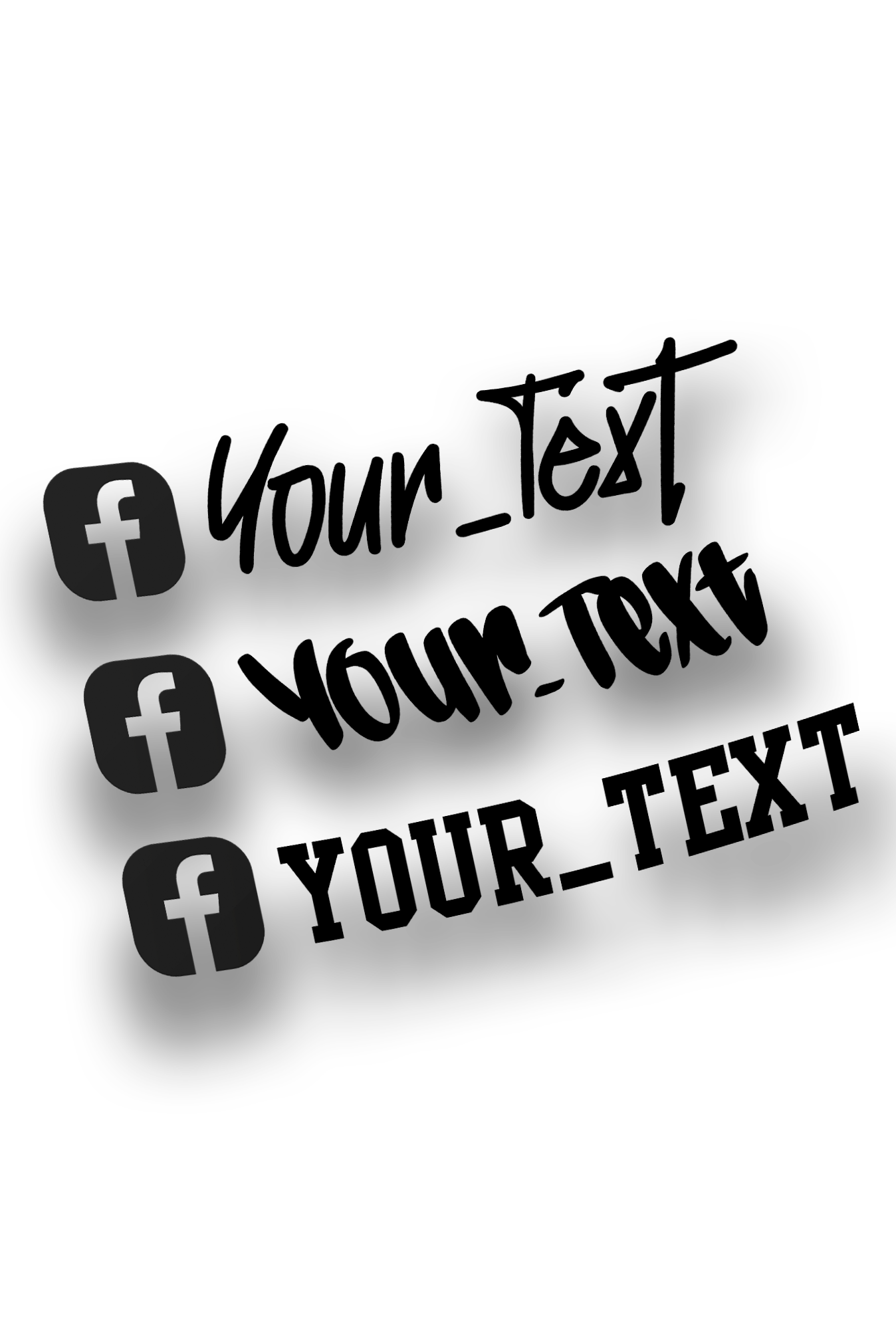 Custom Facebook Vinyl Sticker No.01
