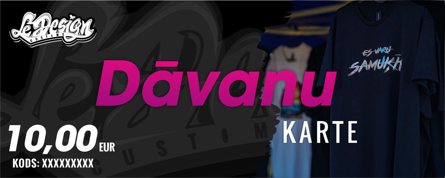 ''Gift Card'' Le Design Customs