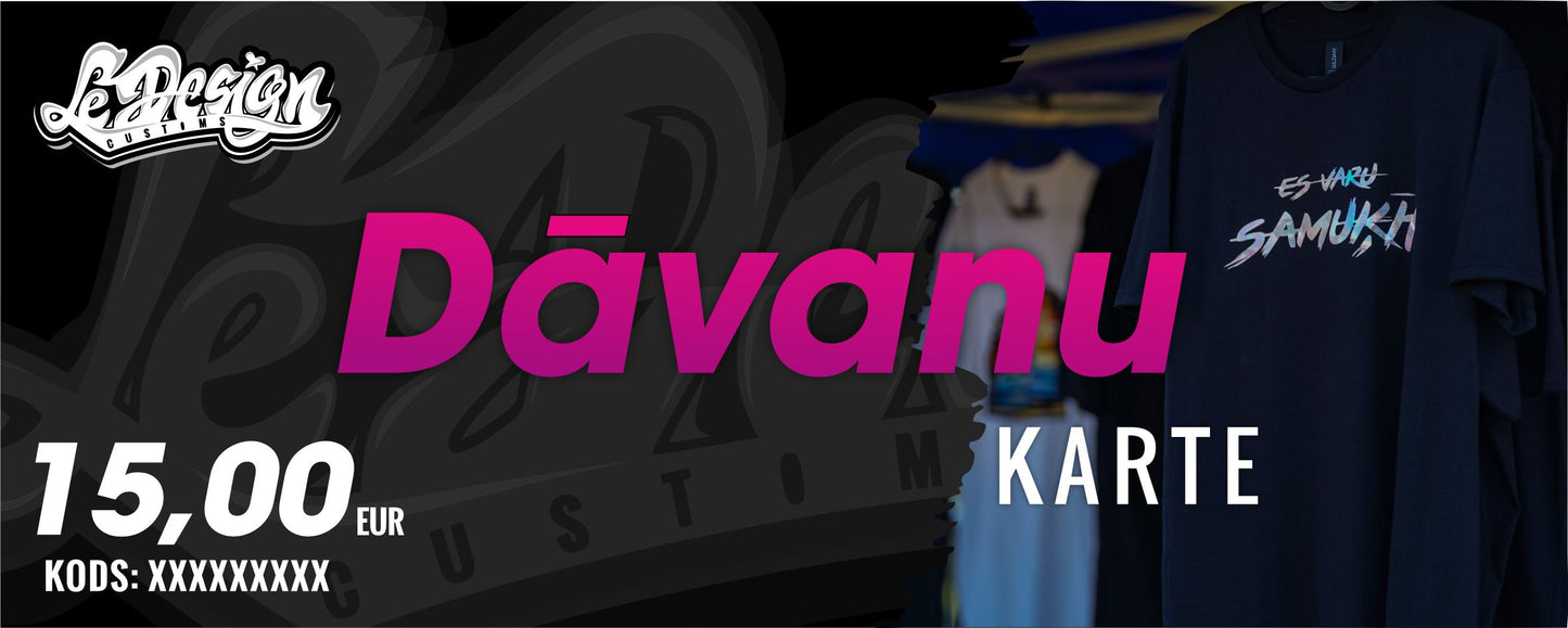 ''Gift Card'' Le Design Customs