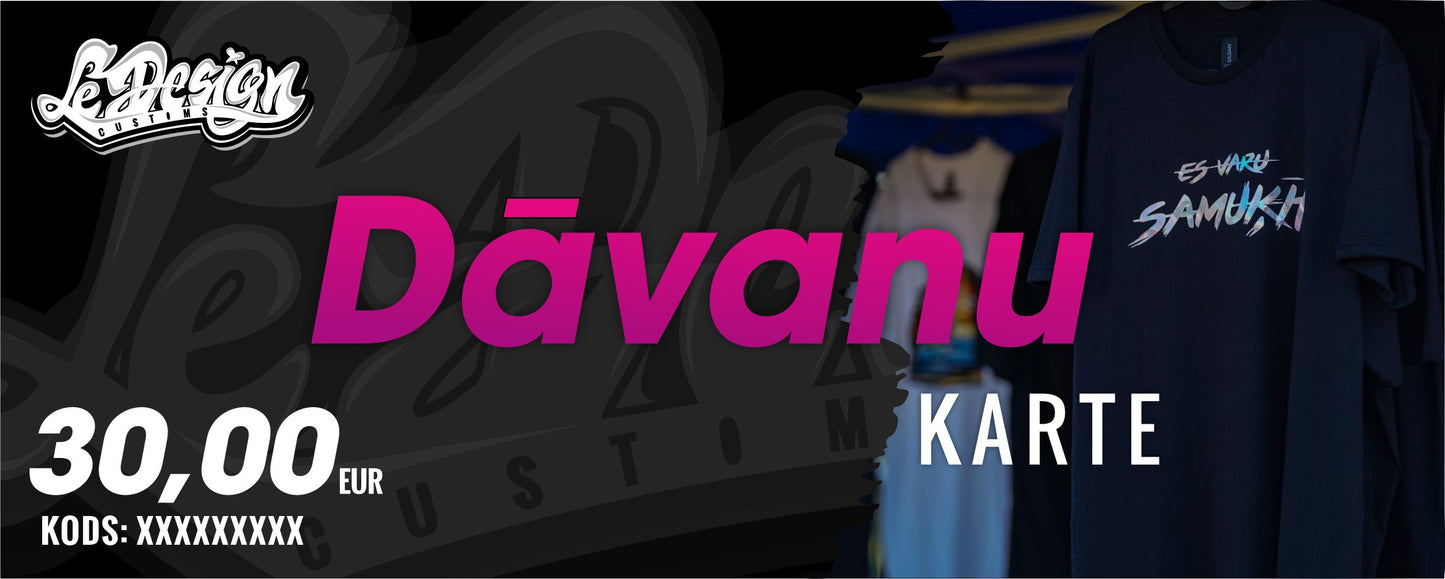 ''Gift Card'' Le Design Customs