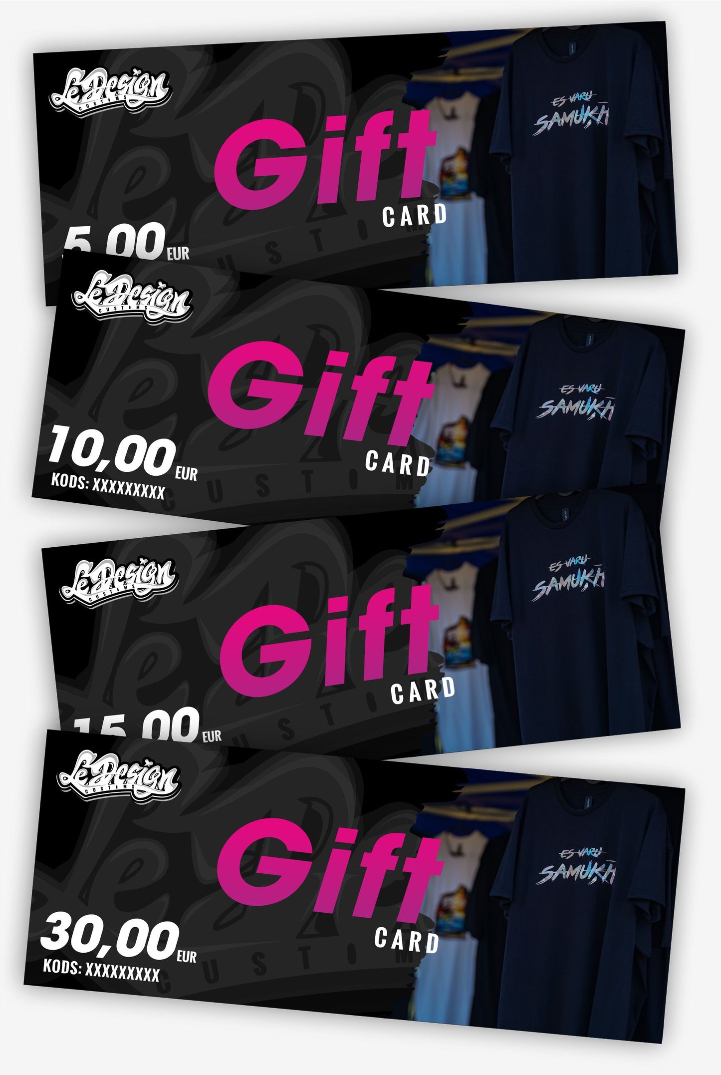 ''Gift Card'' Le Design Customs