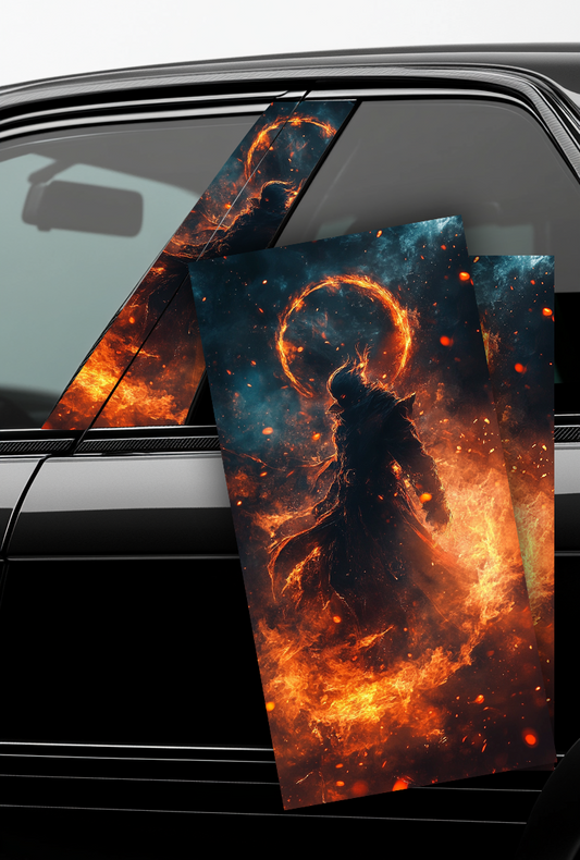 ''A Creature of Fire'' - Car Doors Pillar Decals