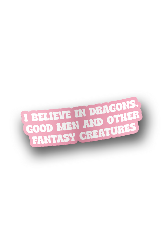 ''I Believe in Dragons'' Vinyl Sticker