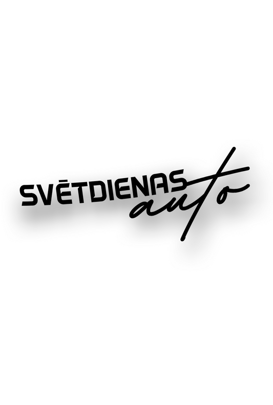 ''Svētdienas Auto'' - Plotted Vinyl Sticker