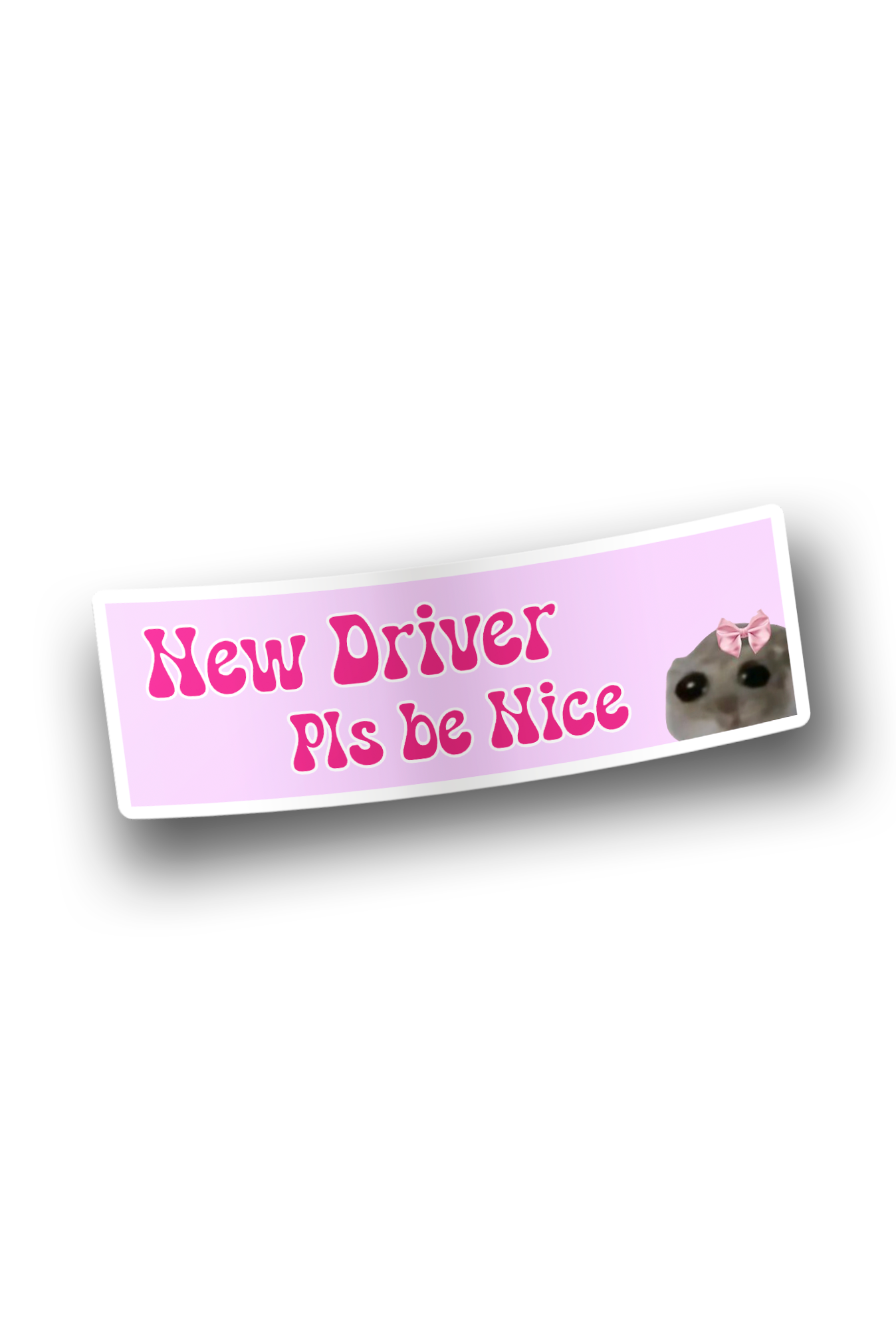 ''New Driver''  Vinyl Bumper Sticker