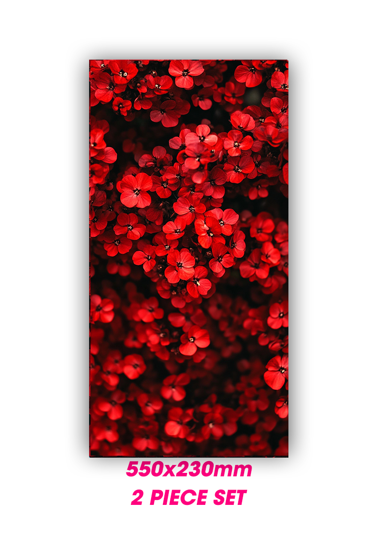 ''Red Flowers No.2'' - Car Doors Pillar Decals