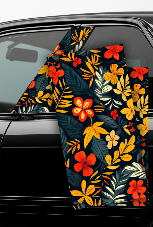 ''Floral pattern'' - Car Doors Pillar Decals