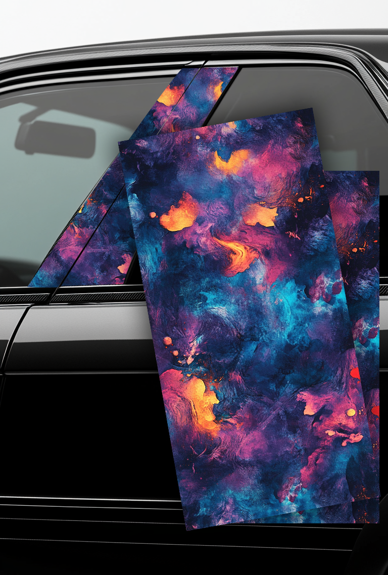 ''Watercolor Magic'' - Car Doors Pillar Decals