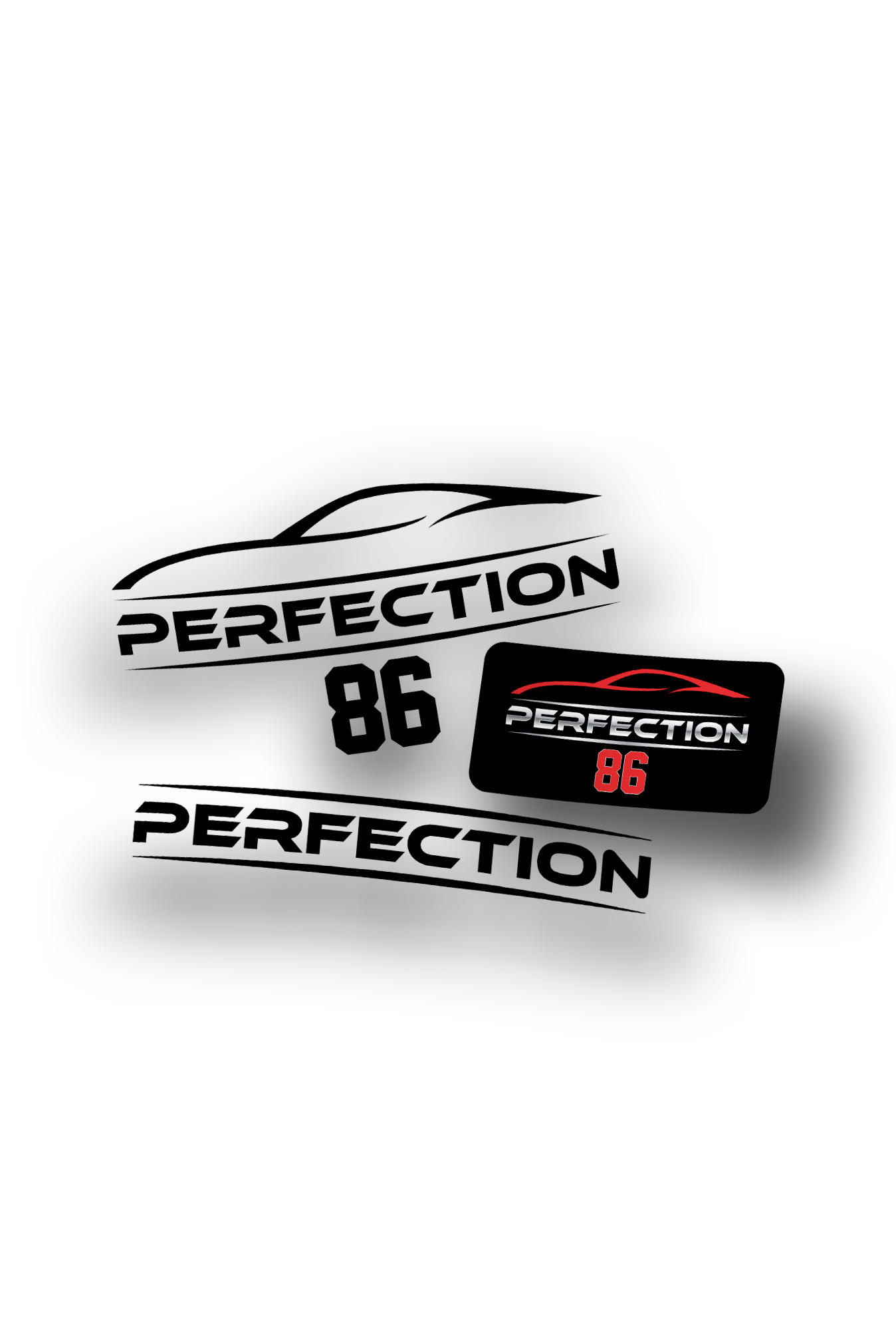 3psc ''Perfection86'' Plotted Vinyl Sticker
