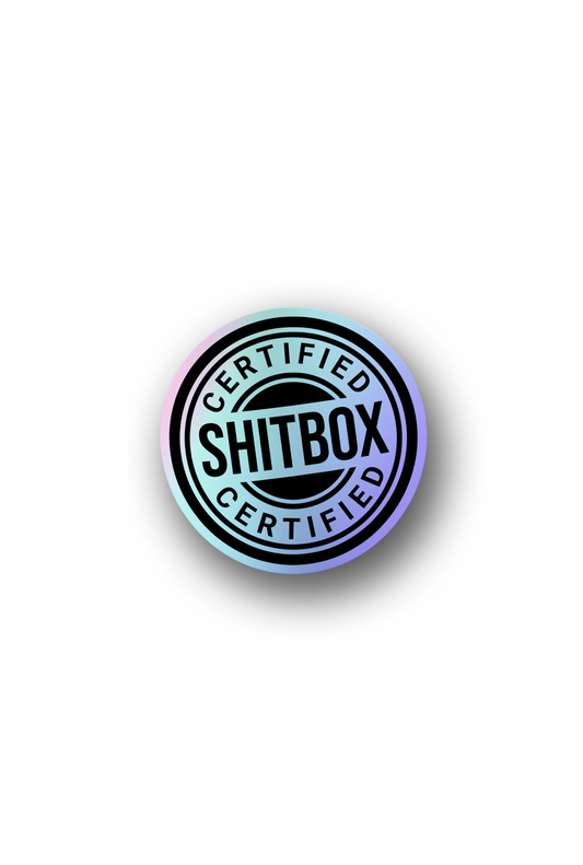 ''Shitbox'' Holographic Vinyl Sticker