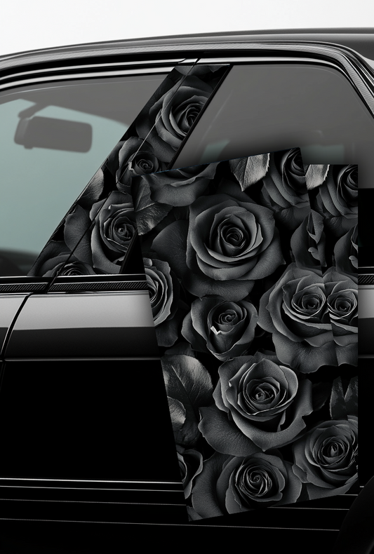 ''Black Roses'' - Car Doors Pillar Decals