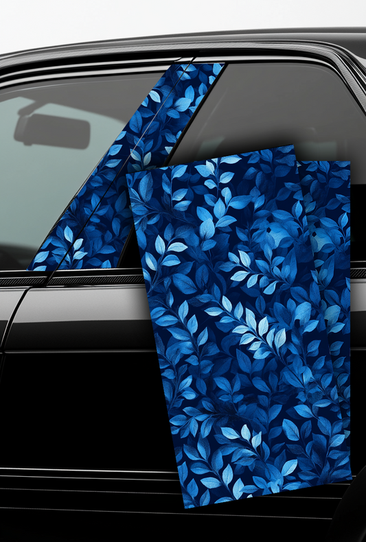 ''Blue Plants'' - Car Doors Pillar Decals