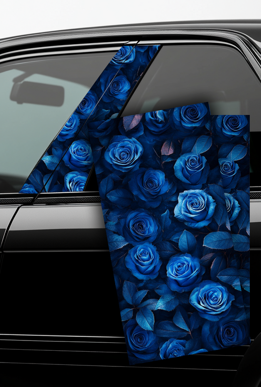 ''Blue Roses'' - Car Doors Pillar Decals