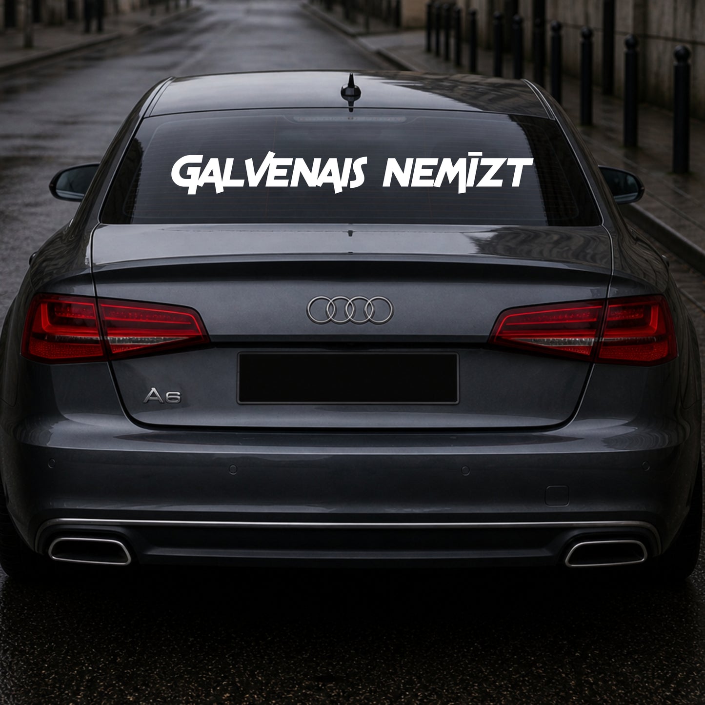 GALVENAIS NEMĪZT - Plotted Vinyl Banner Decal