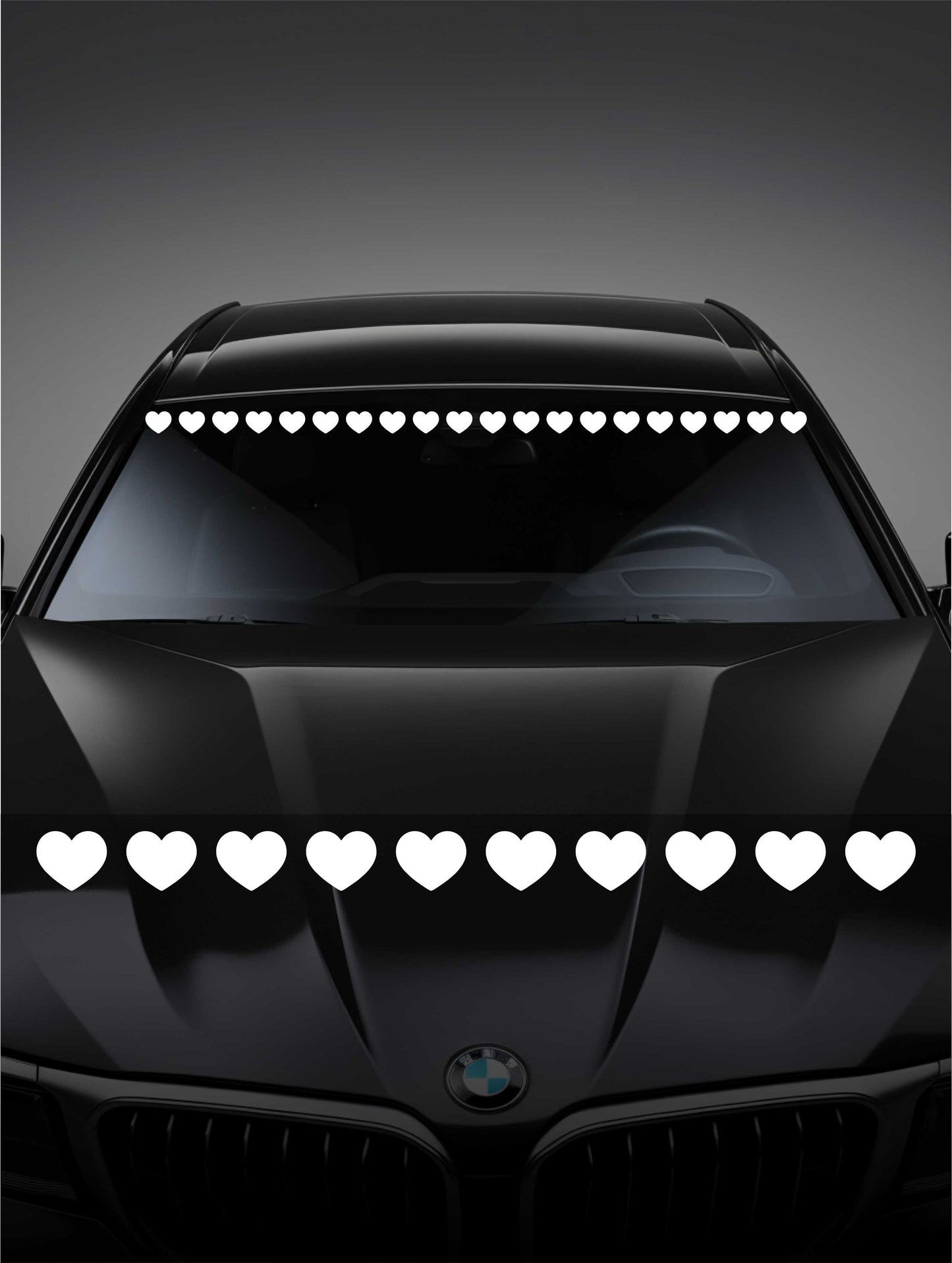 ''Hearts'' - Plotted Vinyl Banner Decal