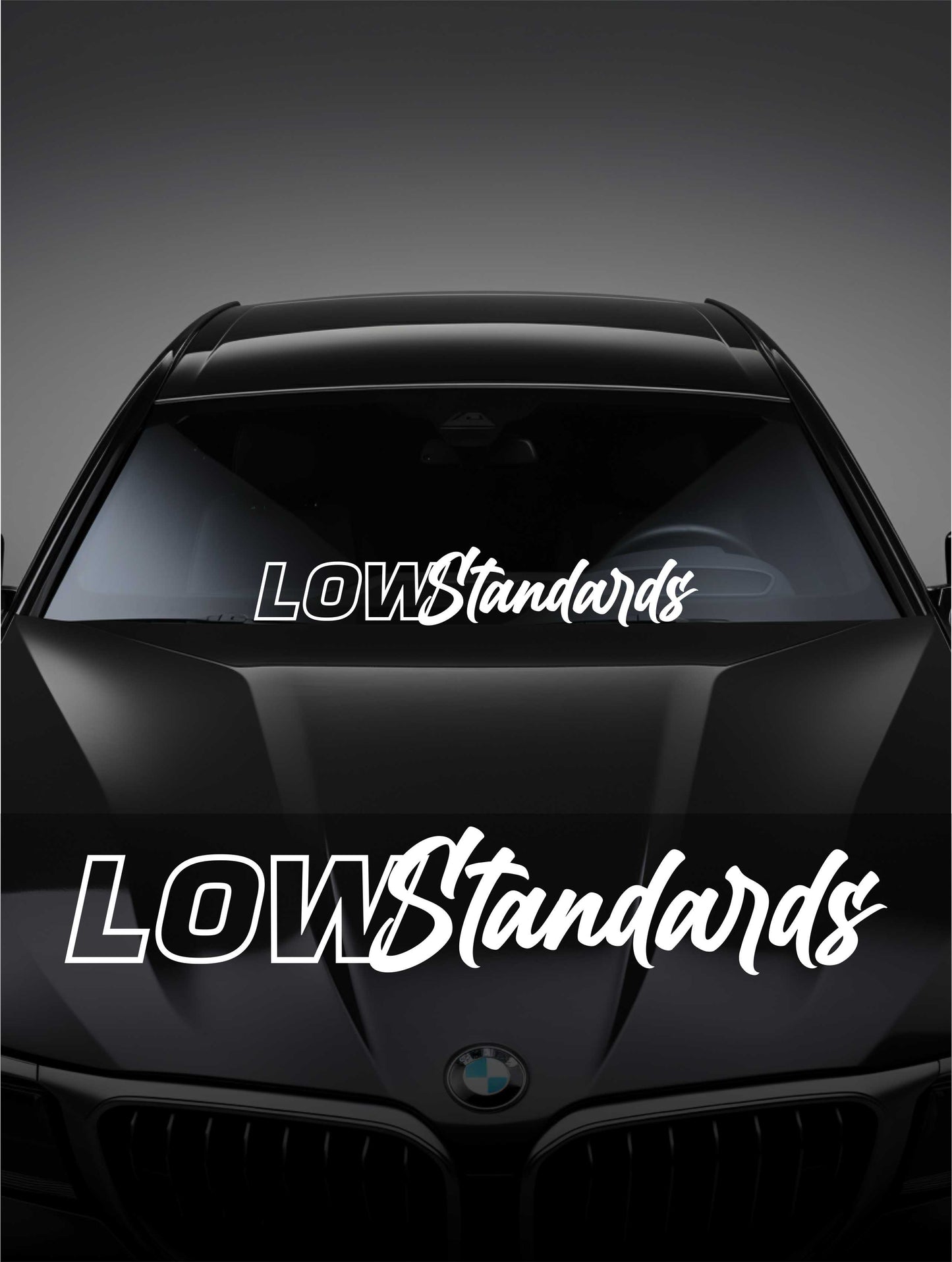 ''Low Standarts'' - Plotted Vinyl Banner Decal